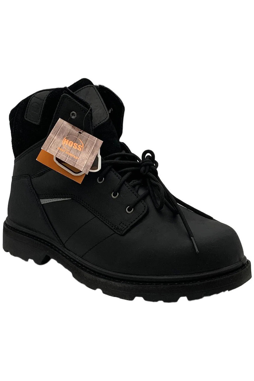 Hoss Men's Carson 6 Composite Safety Toe Boot Black - EEE